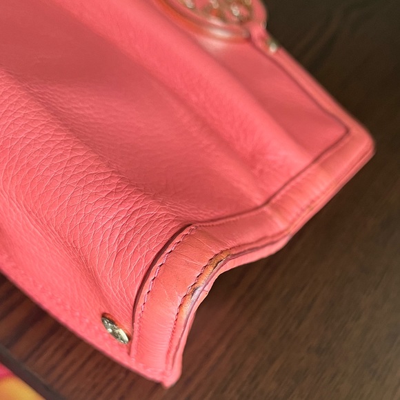 Tory Burch Salmon Pink Leather Wallet - Picture 11 of 12